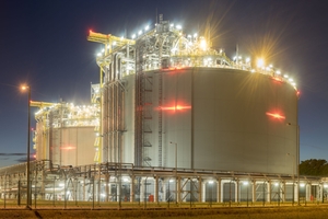 LNG storage tanks at a terminal in Poland