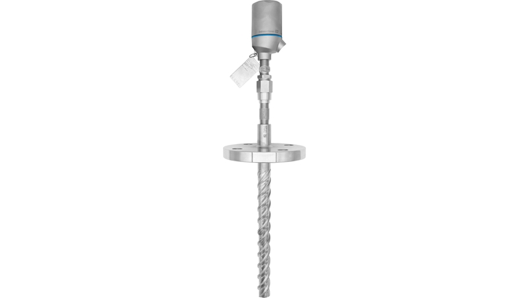 Industrial thermometer with helical barstock thermowell